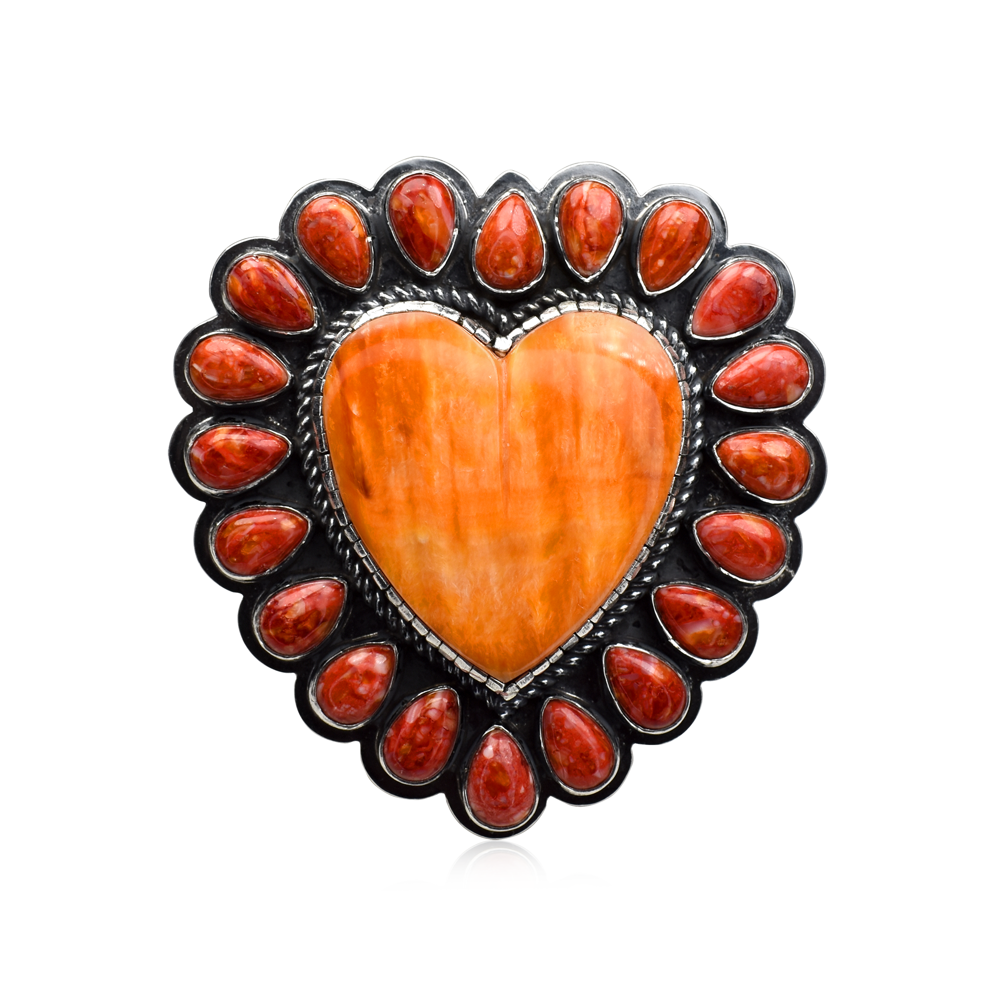 Spiny Oyster Heart Statement Ring