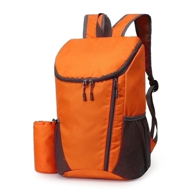 Sports Solid Color Square Zipper Functional Backpack