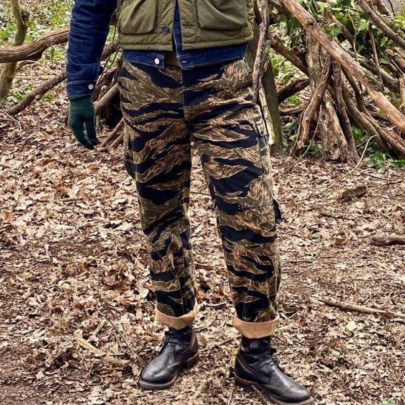Retro 1966 Jungle Pants Tiger Striped Trousers