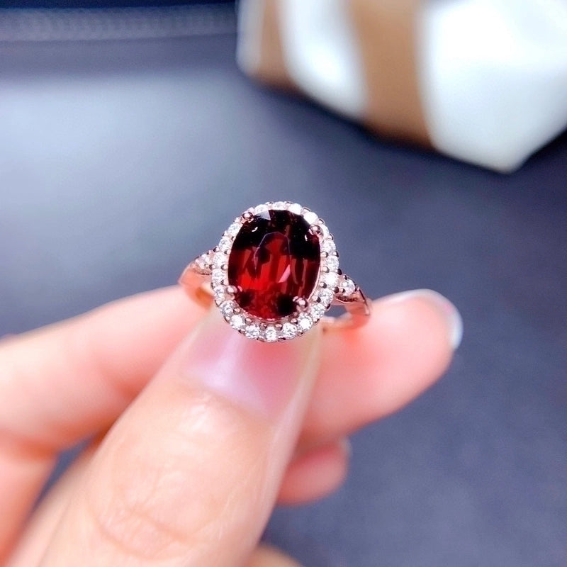 Copper Plating Geometric Artificial Gemstones Crystal Rings