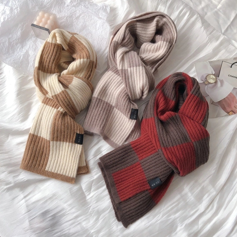 Women's Casual Lattice Knit Scarf