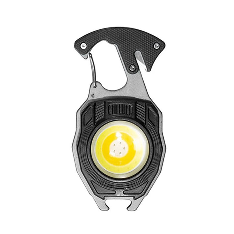 Multifunctional keychain flashlight