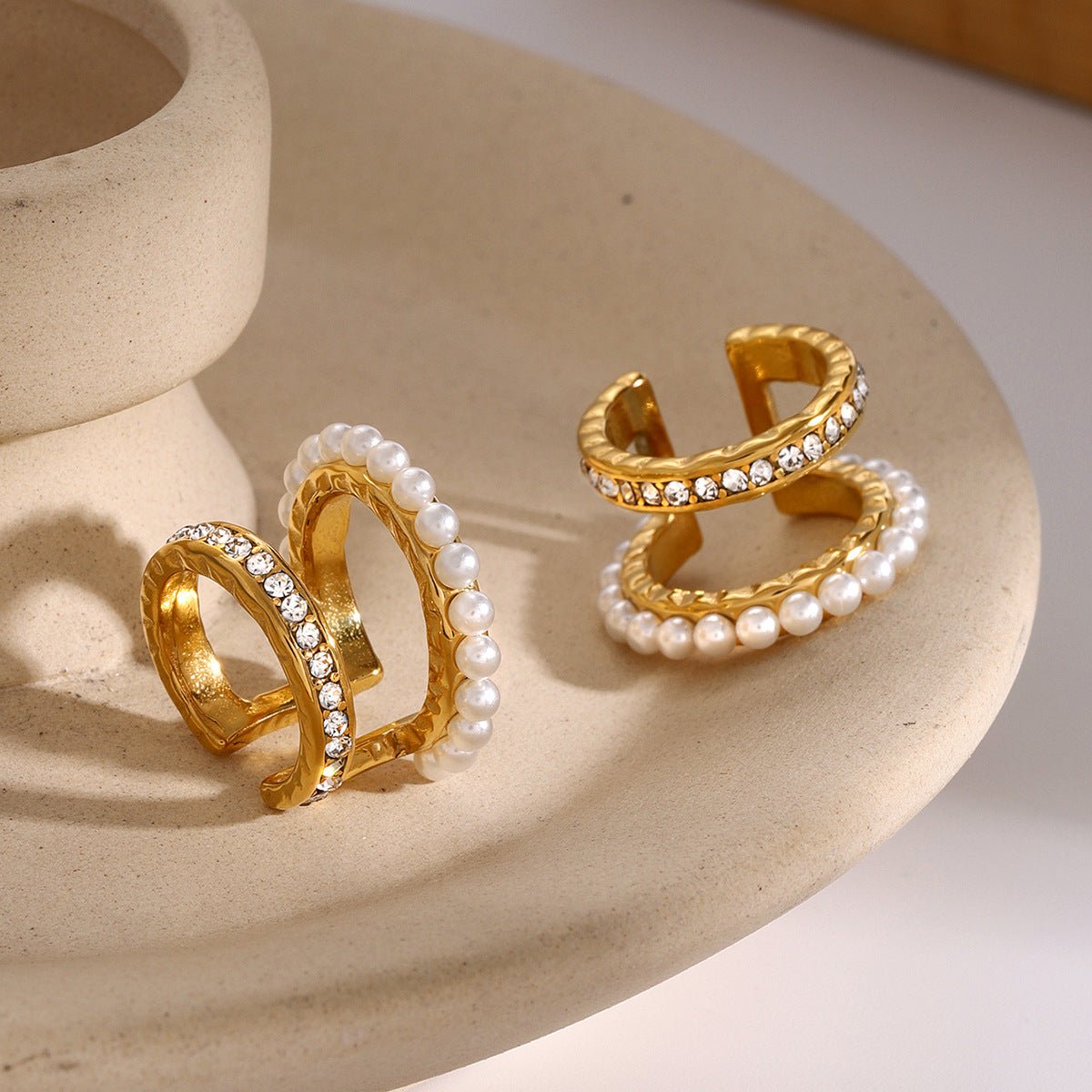Stainless Steel Pearl Earrings Without Piercing Ear Bone Clip Titanium Steel Earrings Earrings