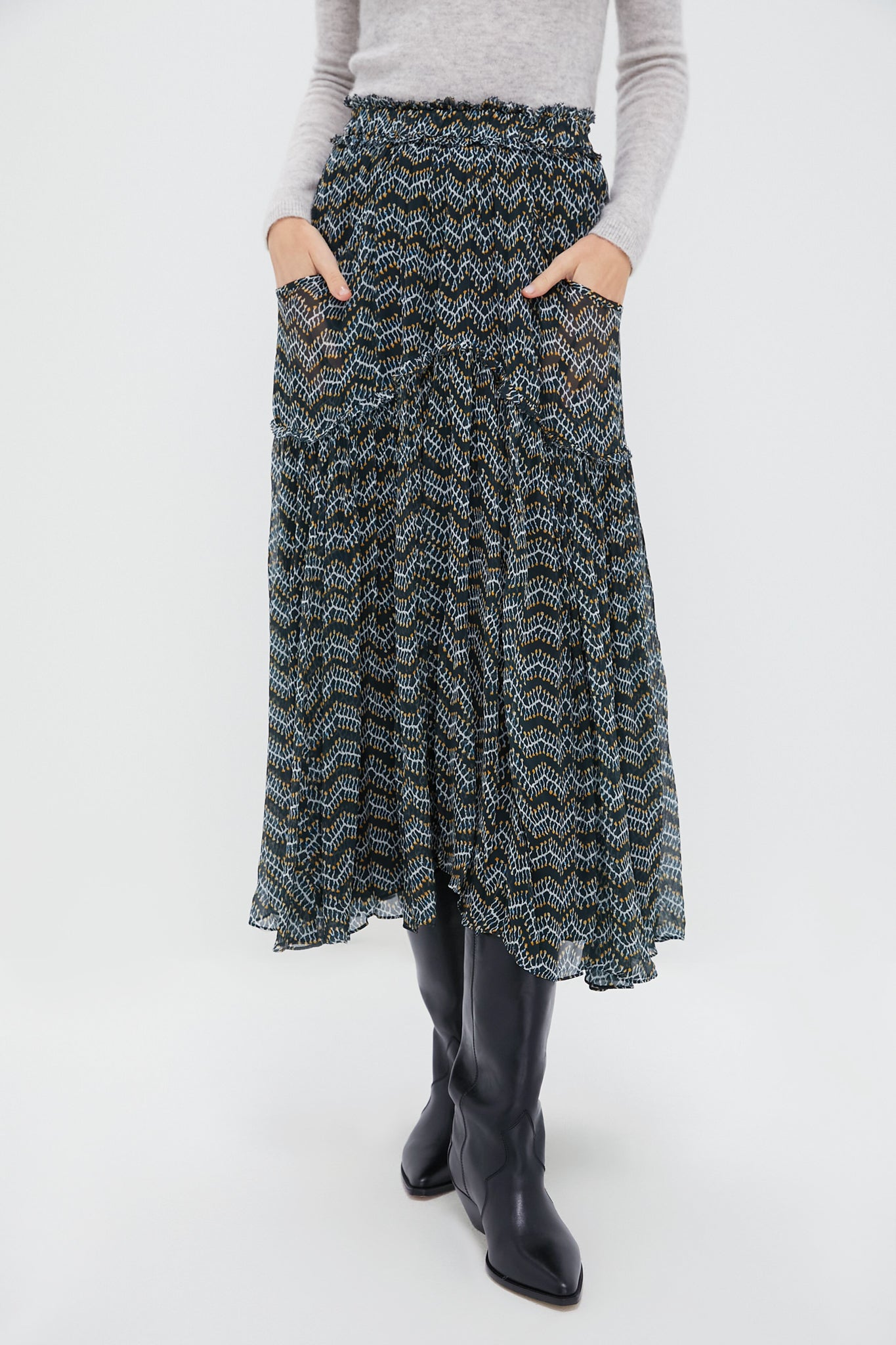 Faded Black Veronique Skirt