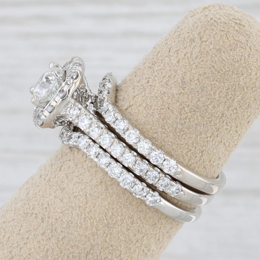 1.75ctw Contoured Diamond Wedding Bands Engagement Ring 14k Gold Neil Lane