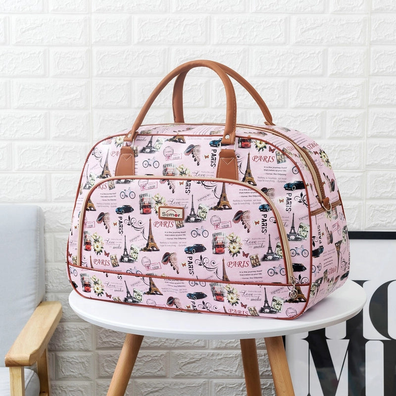 Portable Travel Bag Luggage Bag PU Gift Bag Size Bag Waterproof Short-term Travel Shoulder Bag