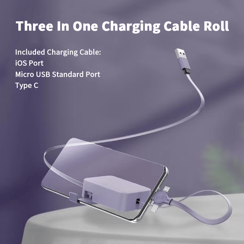 Three In One Charging Cable Roll