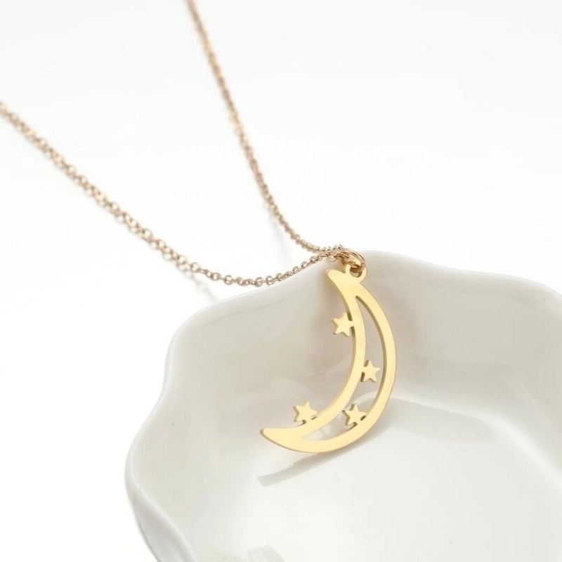 Fashion Sun 201 Stainless Steel 18K Gold Plated Plating Stainless Steel Necklaces