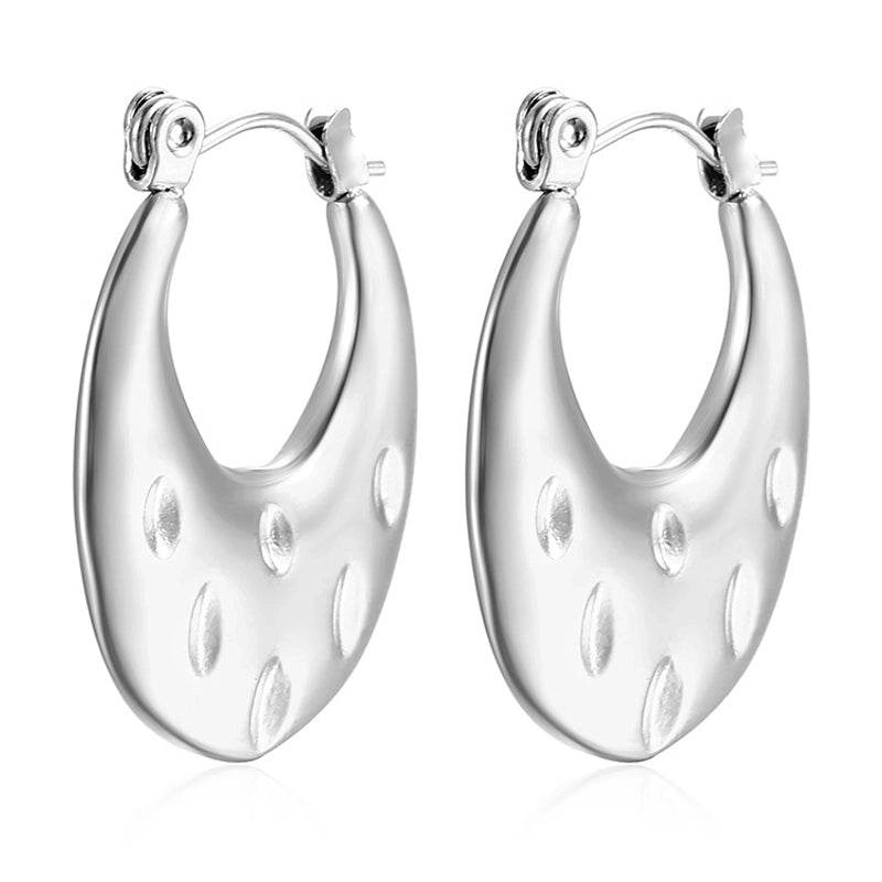 1 Pair Minimalist Classic Style Solid Color Plating 201 Stainless Steel 18K Gold Plated Earrings