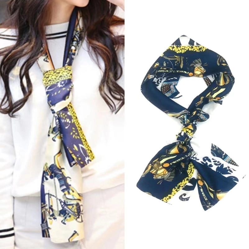 Women's Elegant Minimalist Geometric Chiffon Printing Silk Scarf