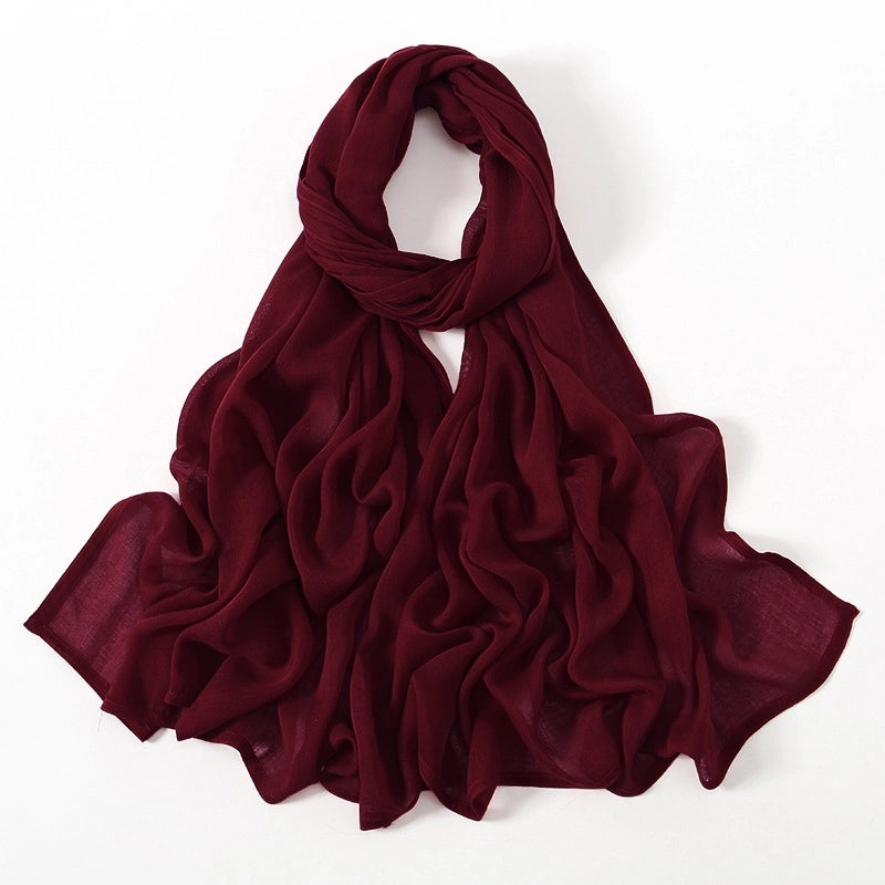 Women's Elegant Minimalist Solid Color Rayon Kerchief