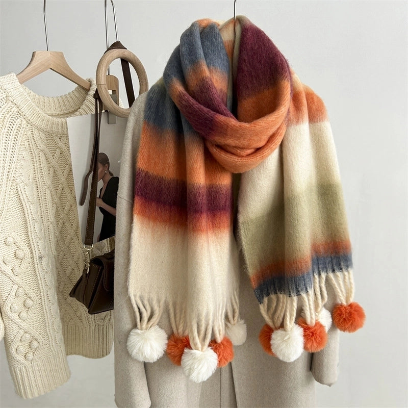Women's Minimalist Solid Color Imitation Cashmere Scarf