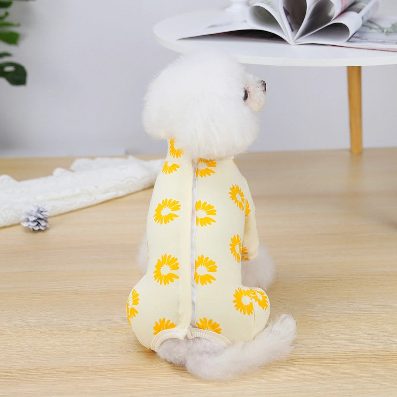 Casual Cotton Solid Color Pet Clothing