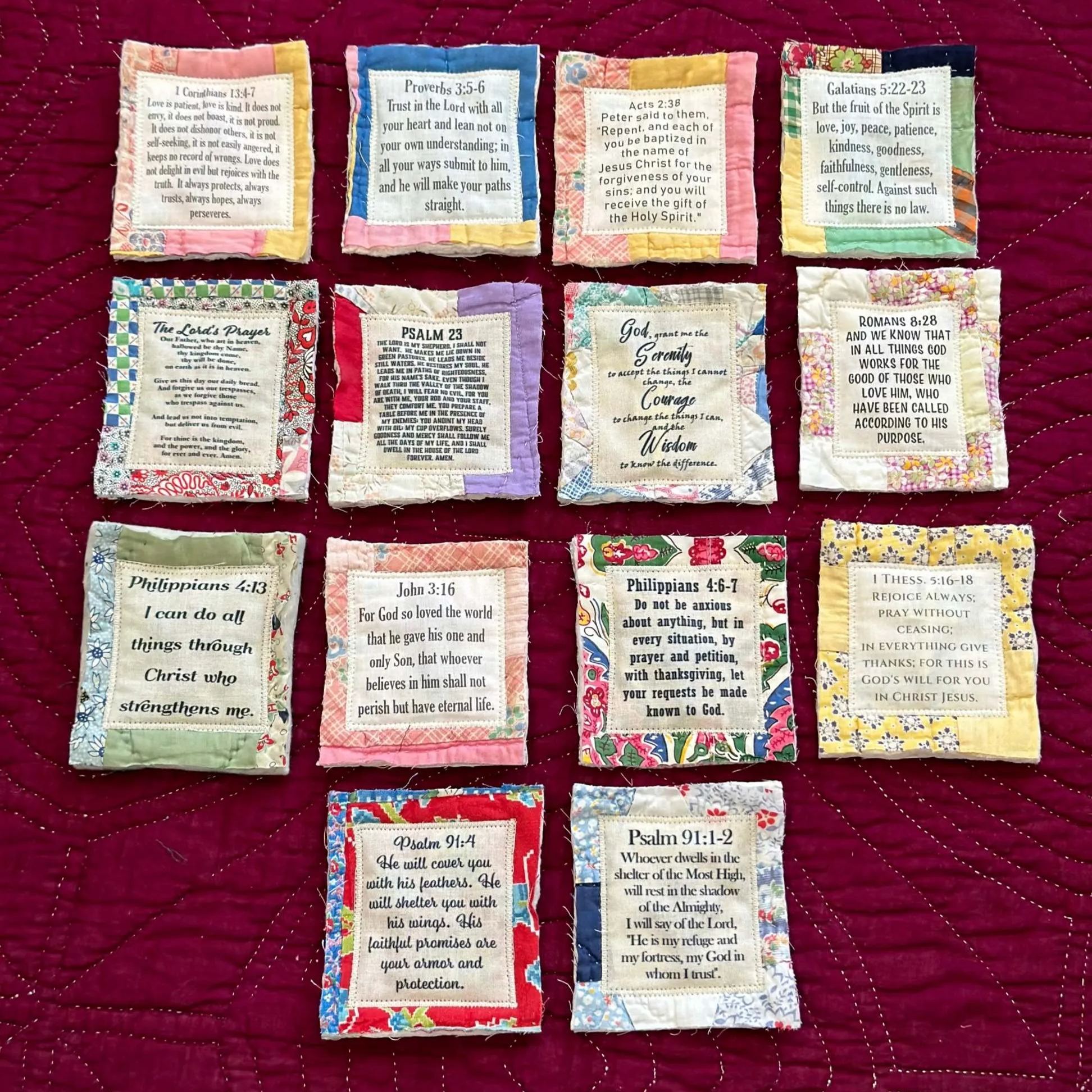 💜✝️Il regalo più incoraggiante e benedetto: una trapunta con preghiera e croce all'interno