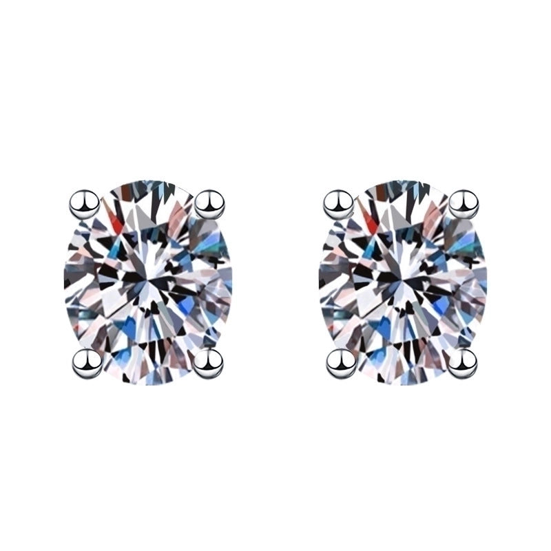 1 Pair Sweet Minimalist Round Heart Shape Bow Knot Plating Inlay Copper Zircon Silver Plated Drop Earrings