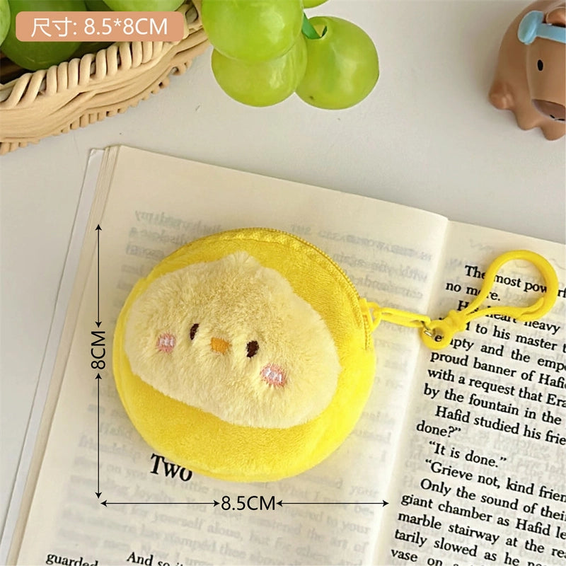 Unisex Animal Capybara Plush Side Zipper Coin Purses