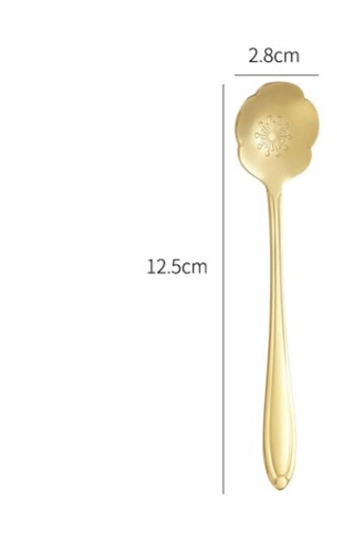 Casual Flower Stainless Steel Spoon