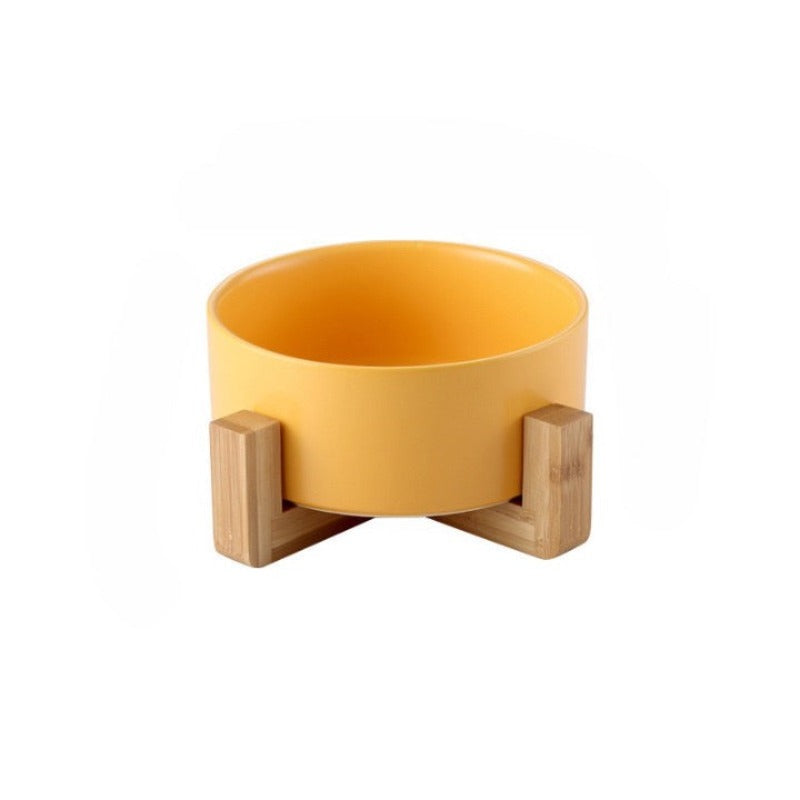 Pet Bowl With Wood Stand