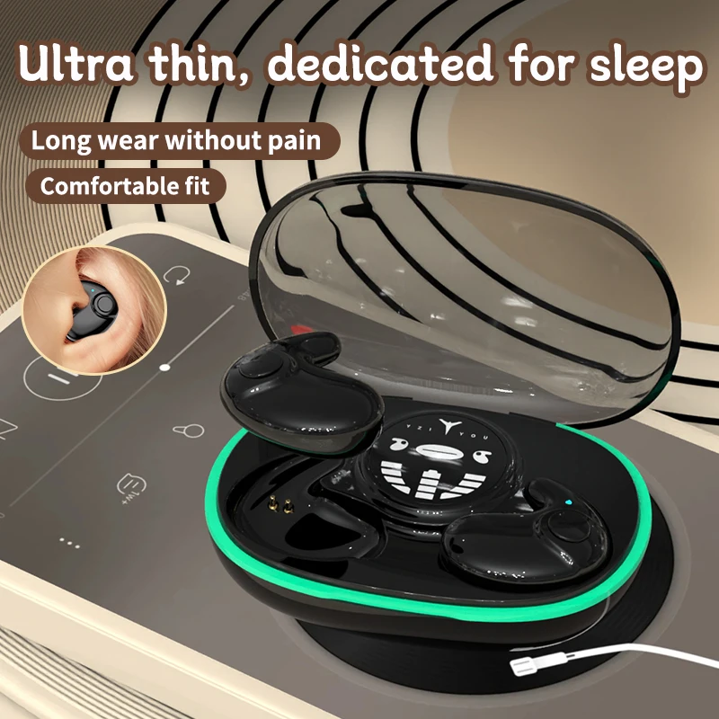 New MD558 Invisible Earbuds Sleep Headphones 5.3 Wireless Bluetooth Headset Ultra-Thin Noise Reduction Stereo Earphone Waterproof