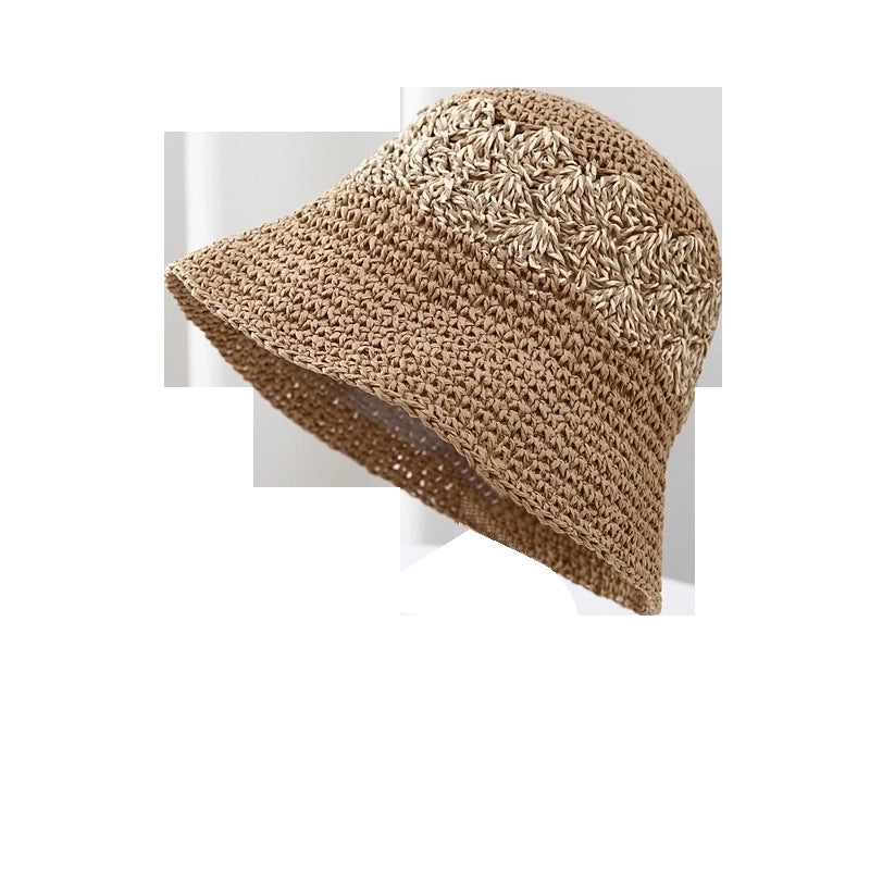 Women's Elegant Lady Solid Color Big Eaves Bucket Hat