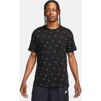 Camiseta Hombre Nike Sportswear Swoosh Allover Print-Negro