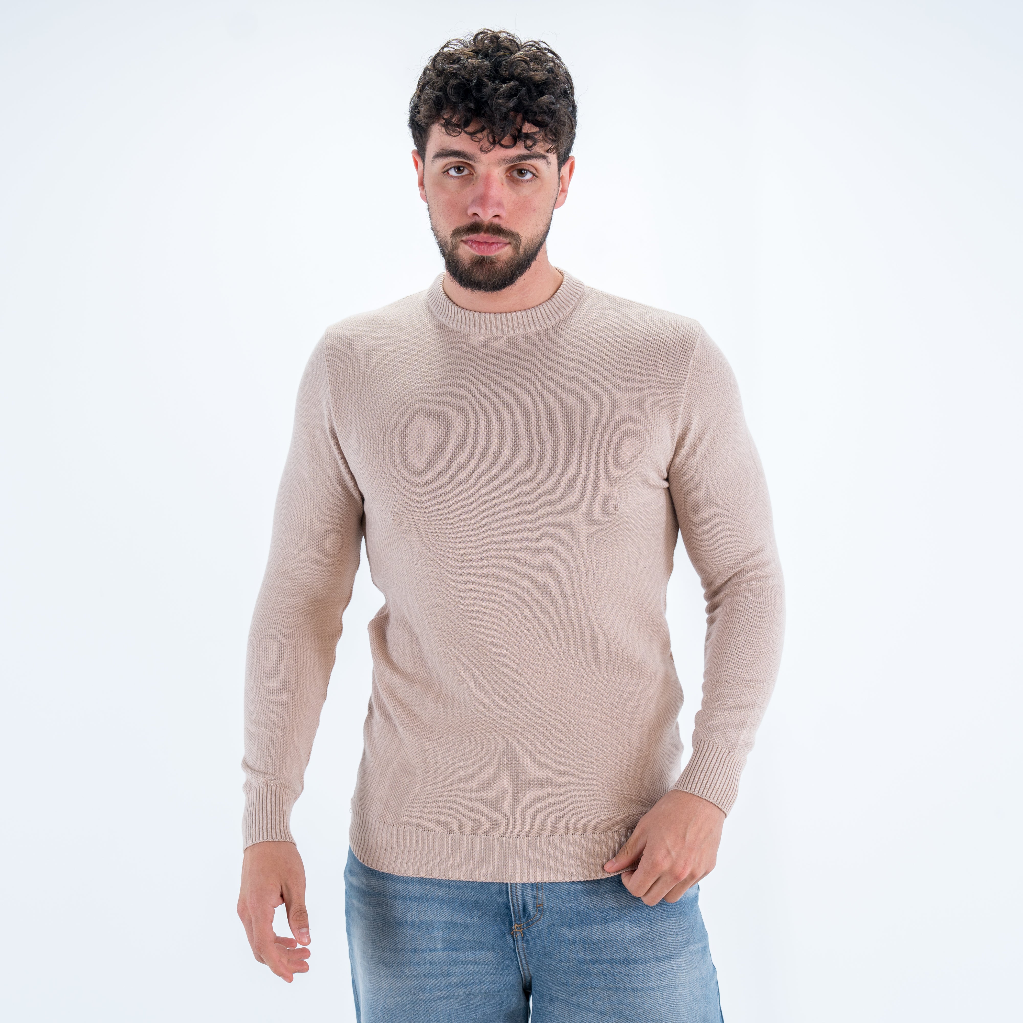 Men Honeycomb Pullover