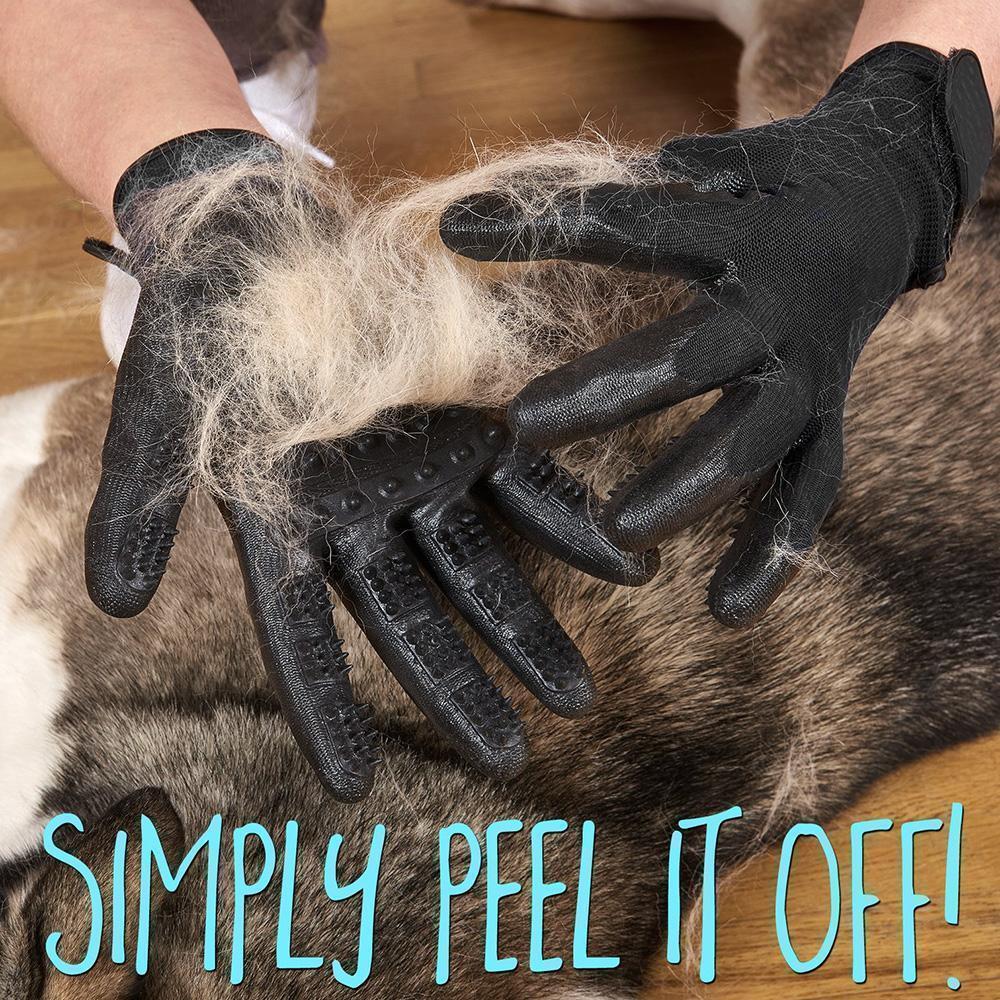 Pet Grooming Gloves For Cats. Dogs & Horses - ( 1 pair )