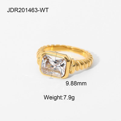 Jie Ding Zircon Ring Titanium Steel Jewelry Stainless Steel Rings