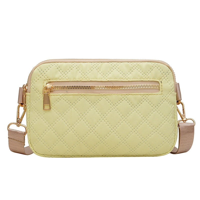 Women's Small Nylon Solid Color Basic Classic Style Square Zipper Fanny Pack