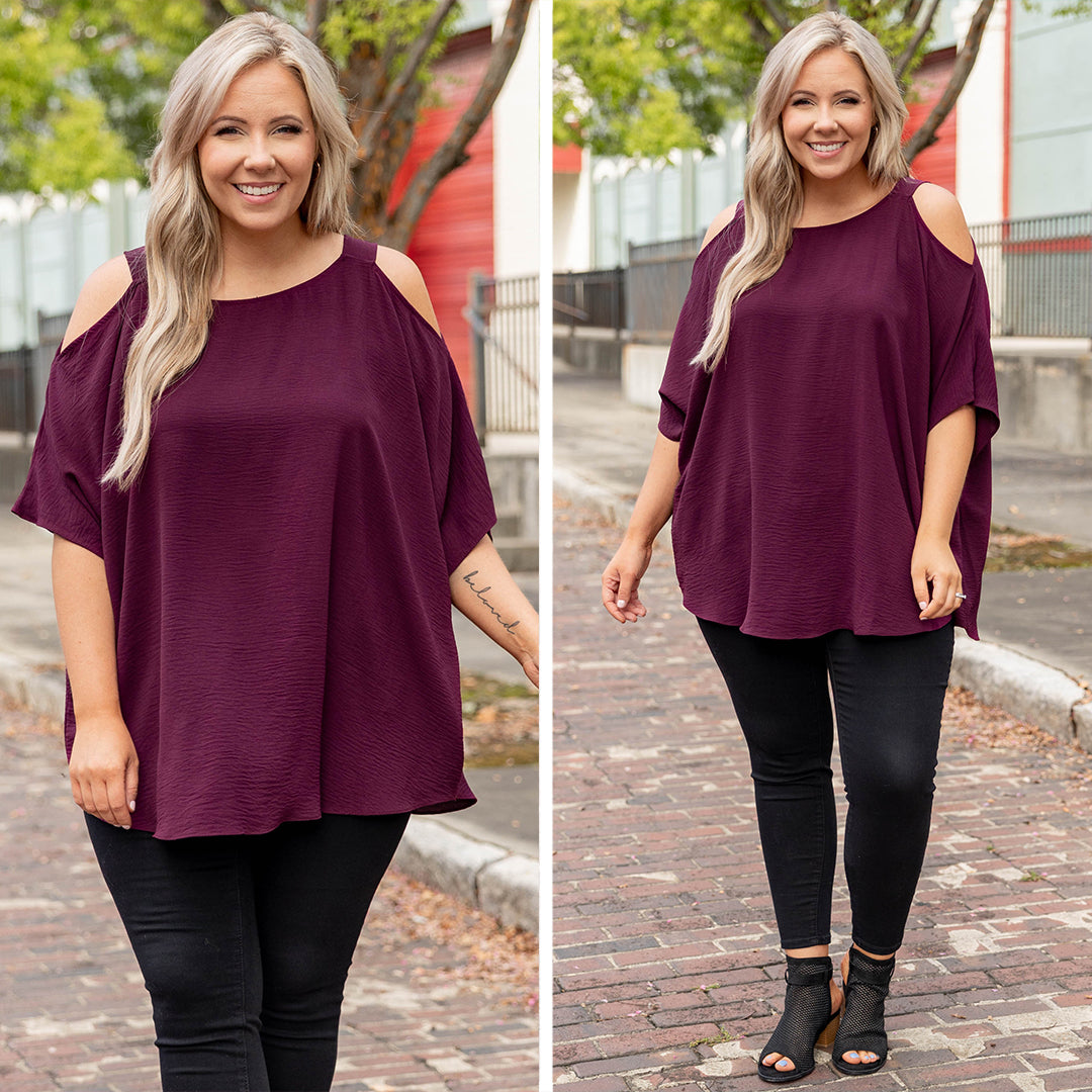 Summertime Magic Top. Burgundy