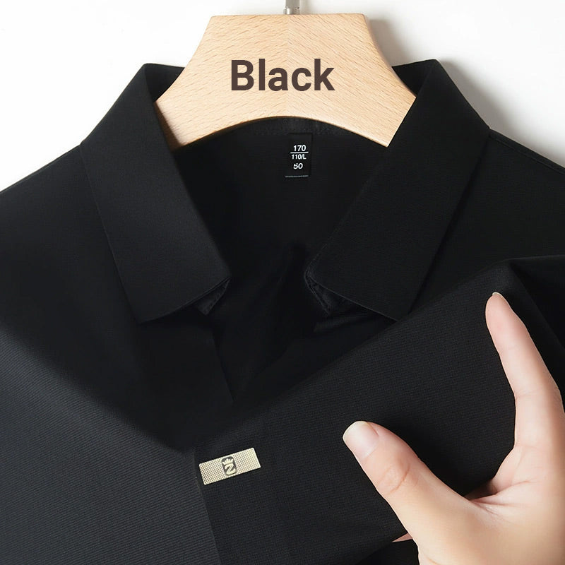 🎁Hot Sale 55% OFF⏳Men’s Casual Lapel Breathable Wrinkle-free T-shirt👔