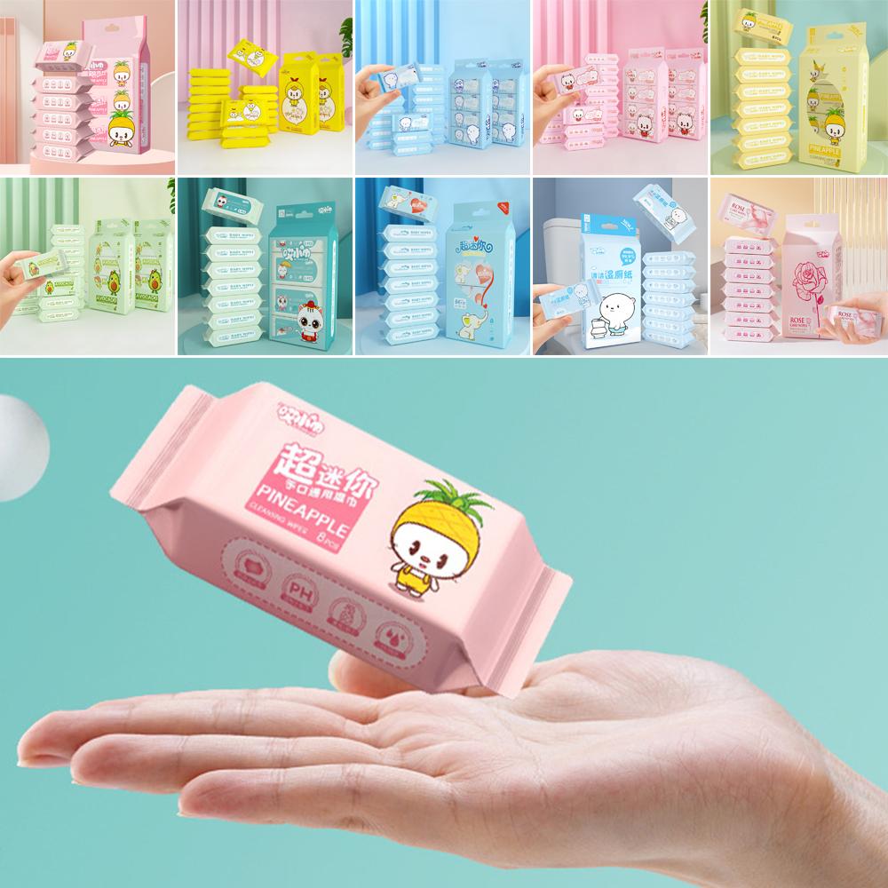 Large Pack Baby Gentle Wipes(8 Mini Packs In 1 Large Pack)