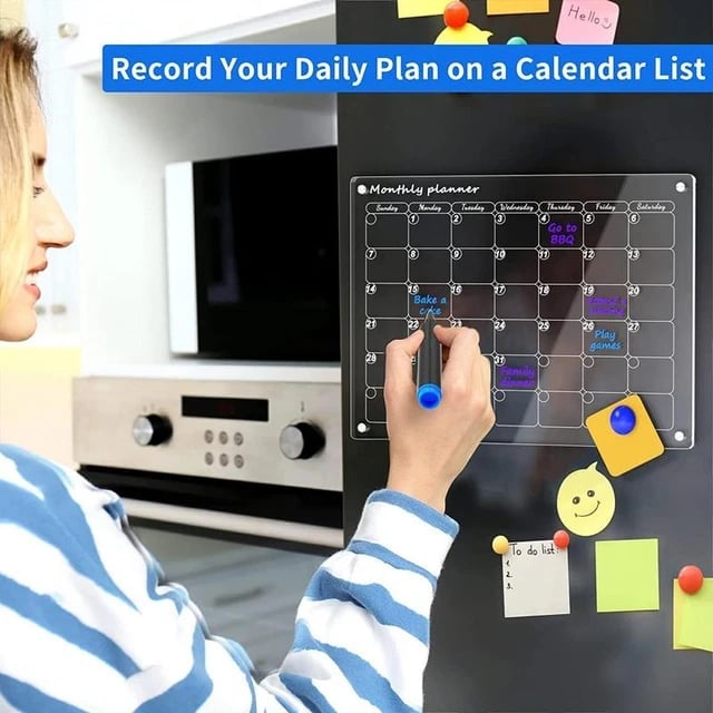 📆Magnetic Schedule Planner For Fridge | Permanently reusable