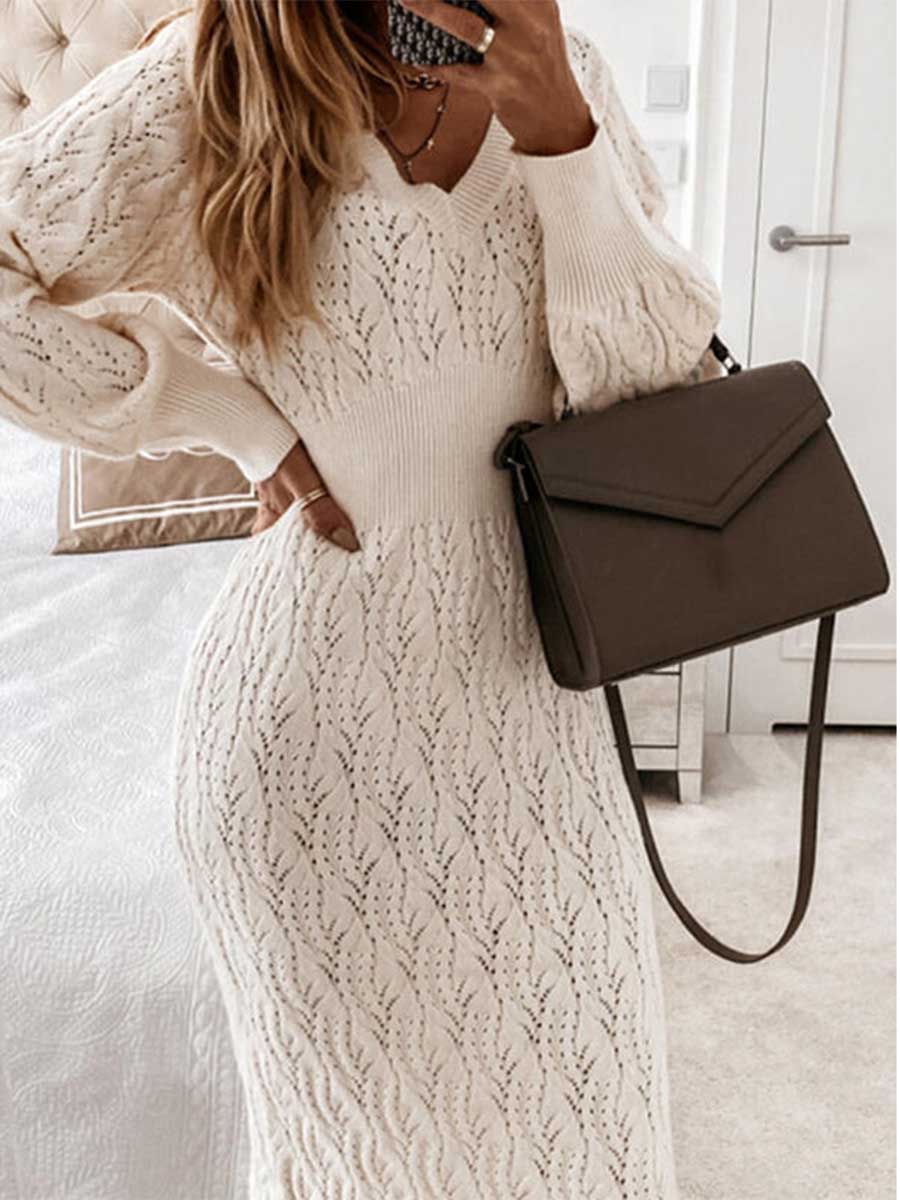 Sexy Bag Hip Sweater Dress