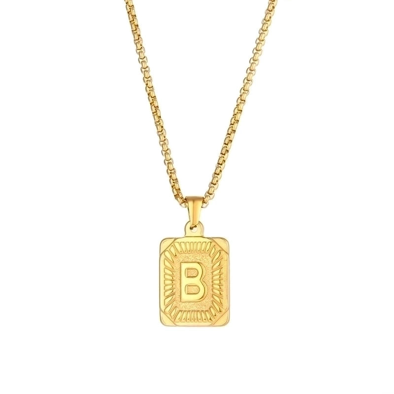 Fashion Letter Stainless Steel Pendant Necklace Plating Stainless Steel Necklaces