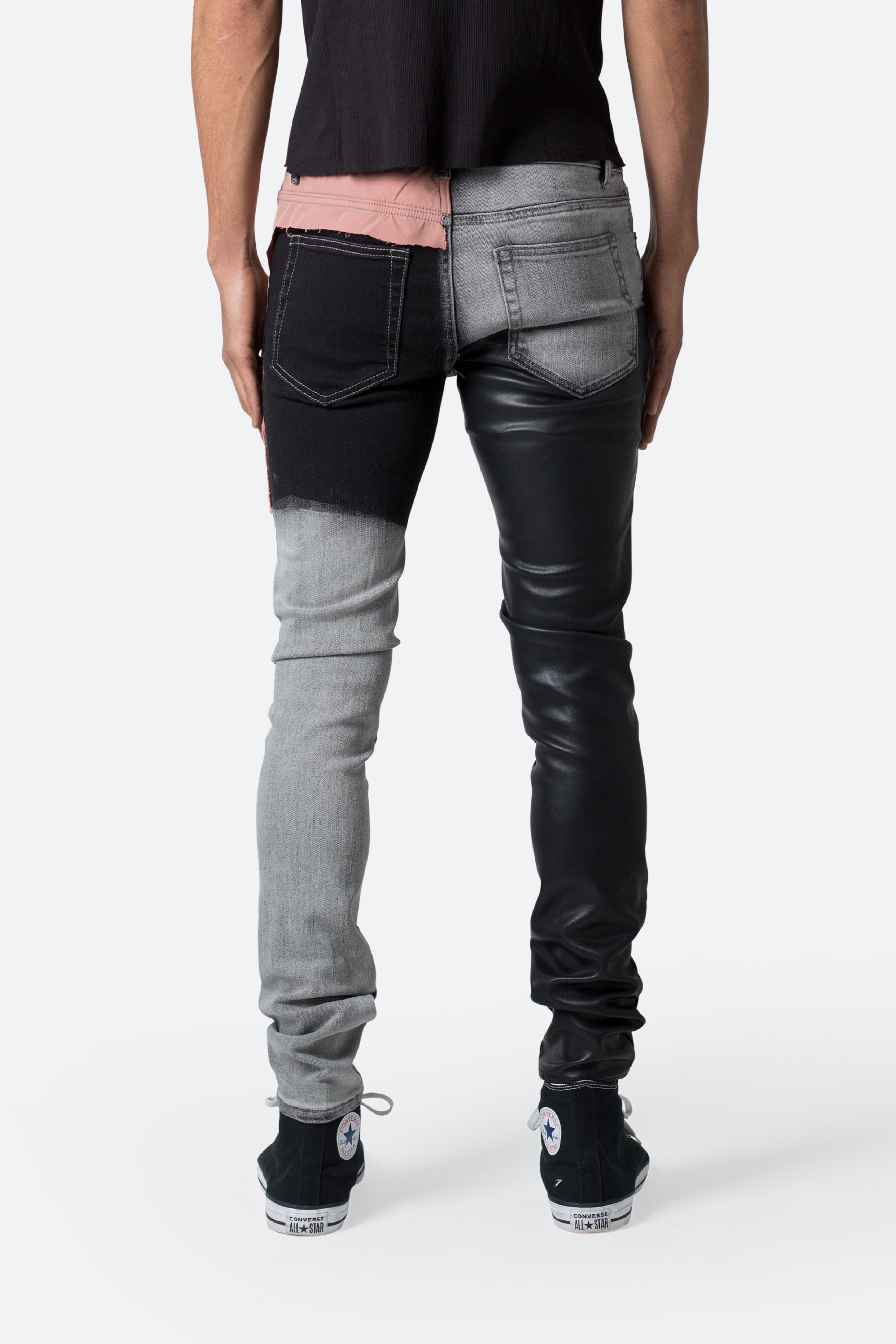 X596 Patched Skinny Denim - Multi