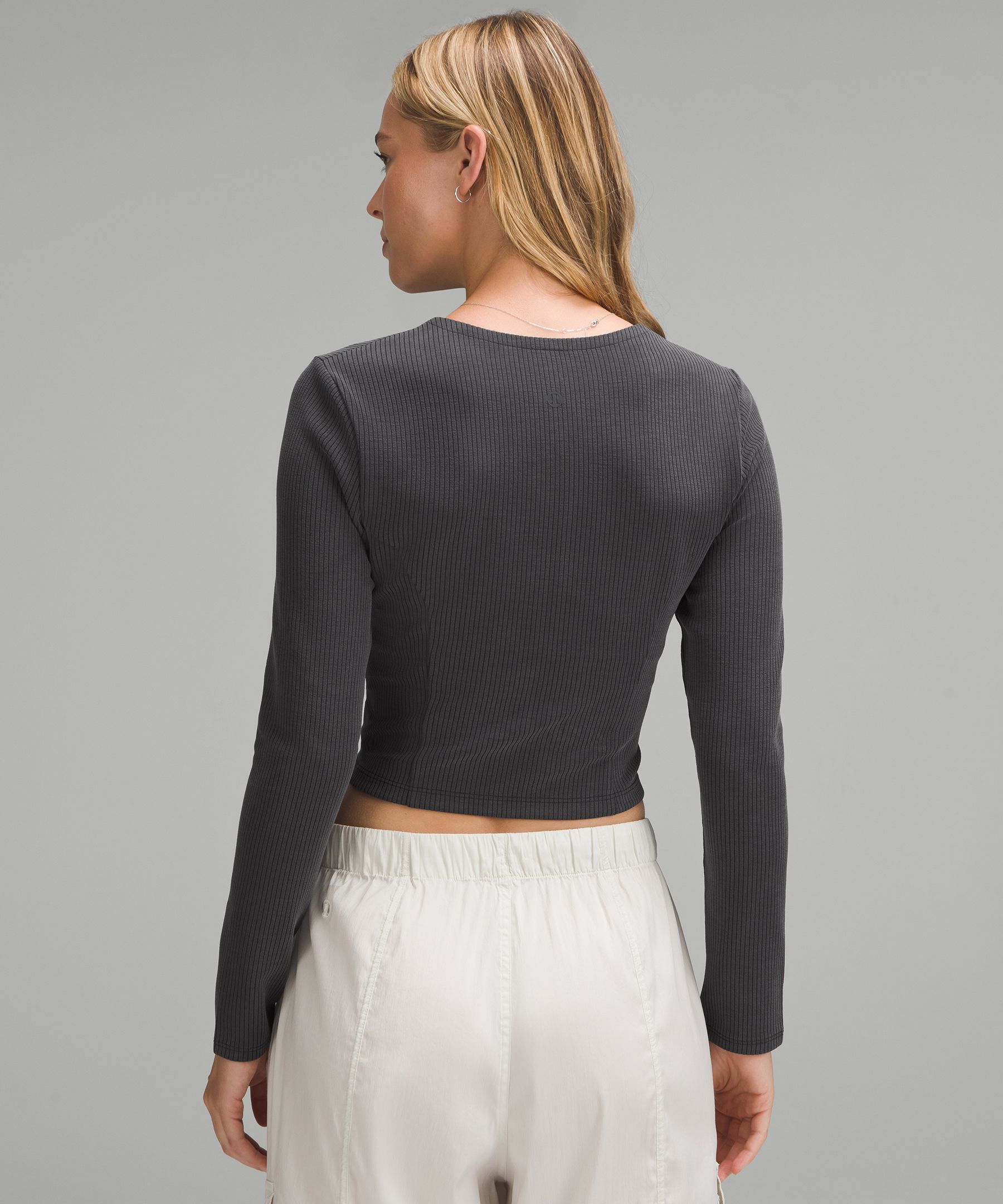 Ribbed Softstreme Asymmetrical Long-Sleeve Shirt