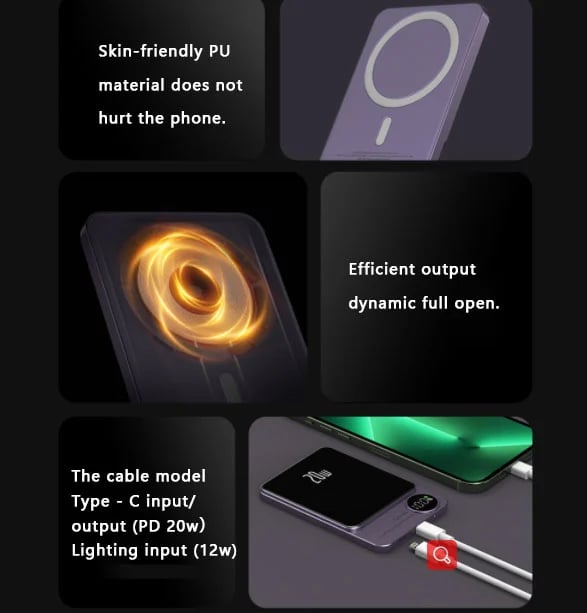🔥 Big Sale- BUY 1 FREE SHIPPING- Powerbank Magnetic-(Buy 10000mAh save more)