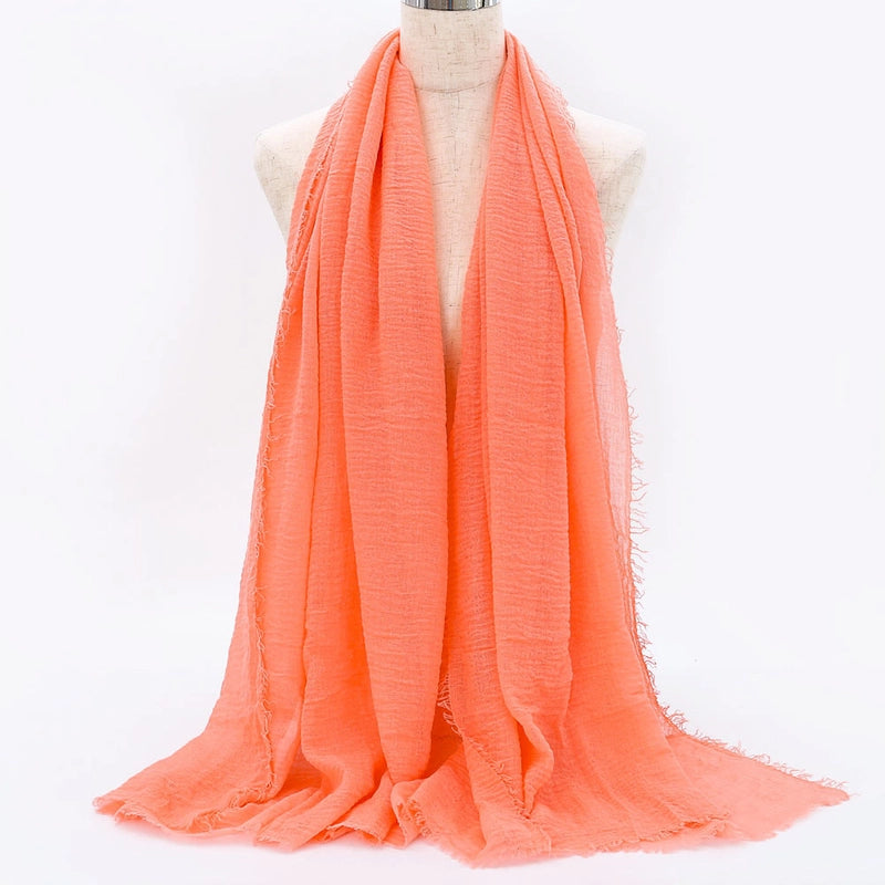 Women's Elegant Minimalist Solid Color Cotton Shawl