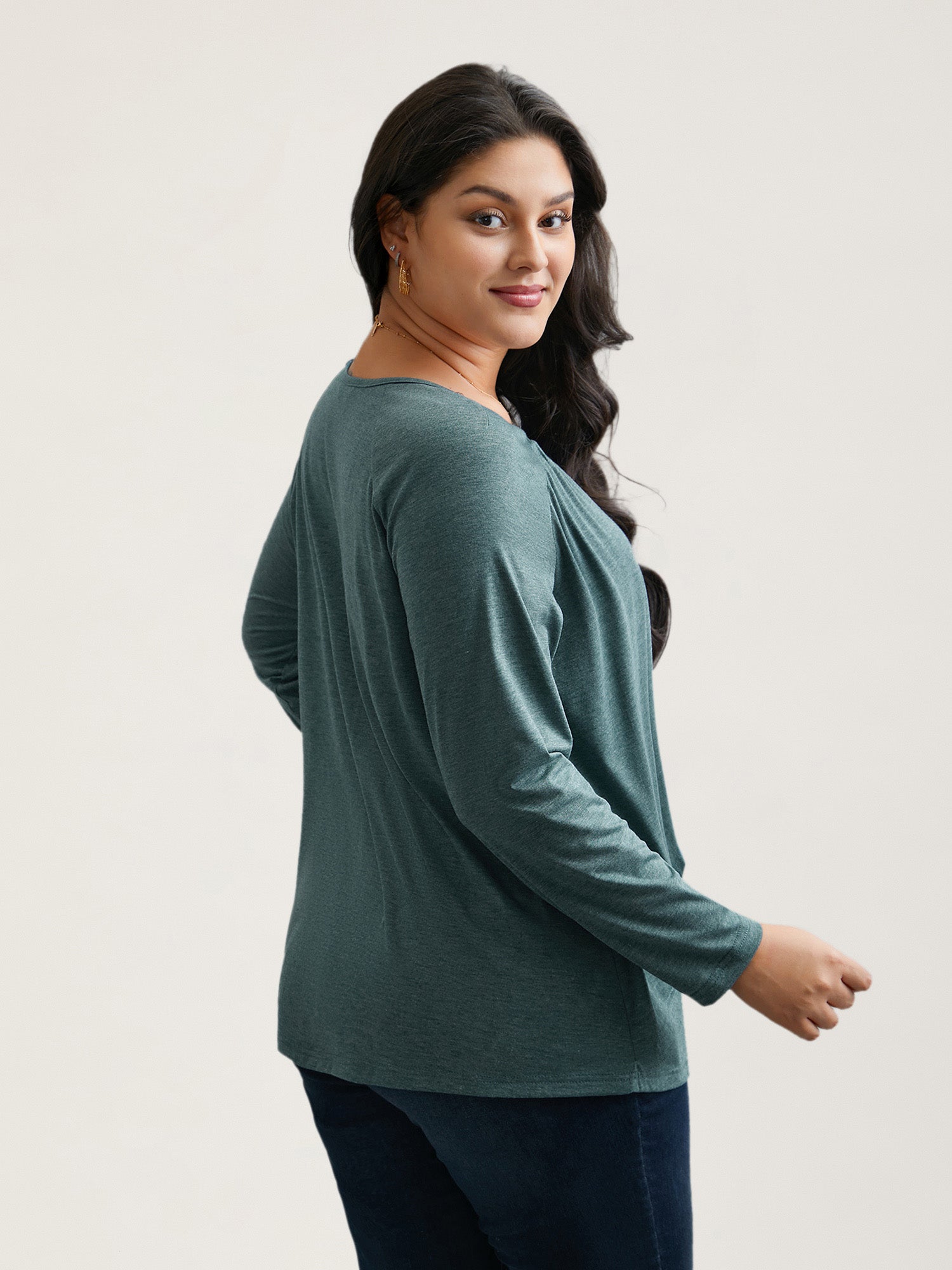 2-In-1 Gathered Ruffle Trim T-Shirt