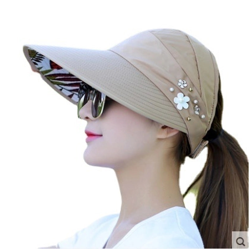 Women's Elegant Basic Minimalist Flower Big Eaves Sun Hat