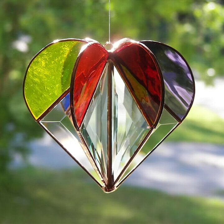 Multi-sided Heart Colourful Decoration