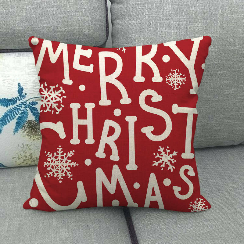 18 Cojines Merry Xmas Couch Throw Pillow Cover Case Home Sofa Decor Pillowslip