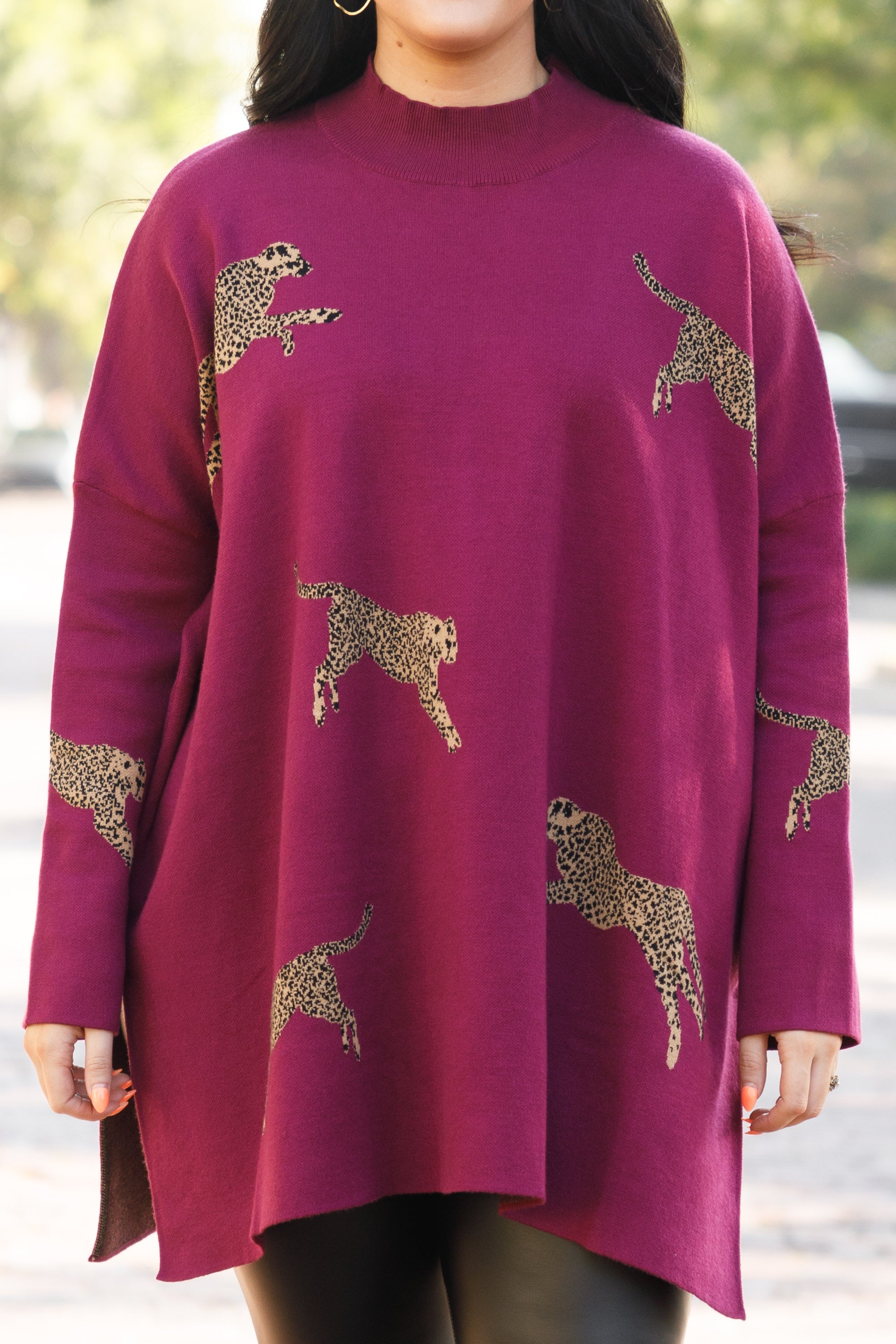 Mother Of The Jungle Sweater. Plum