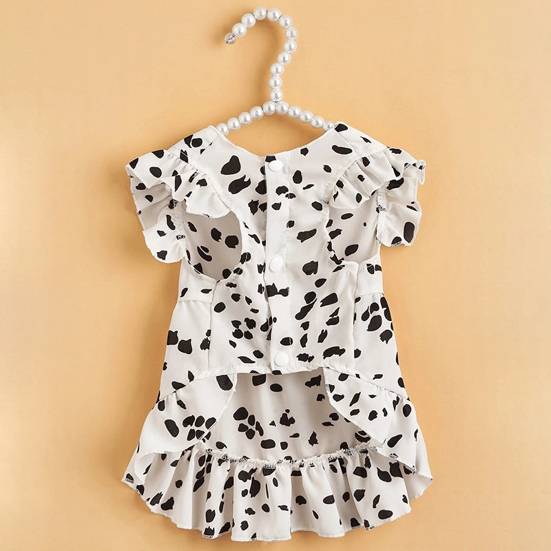 Cartoon Style Polyester Polka Dots Pet Clothing