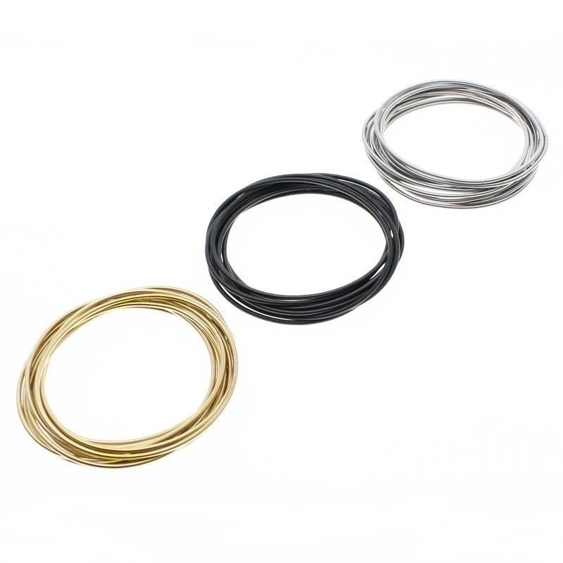 Minimalist Solid Color Stainless Steel Plating Bangle 1 Piece