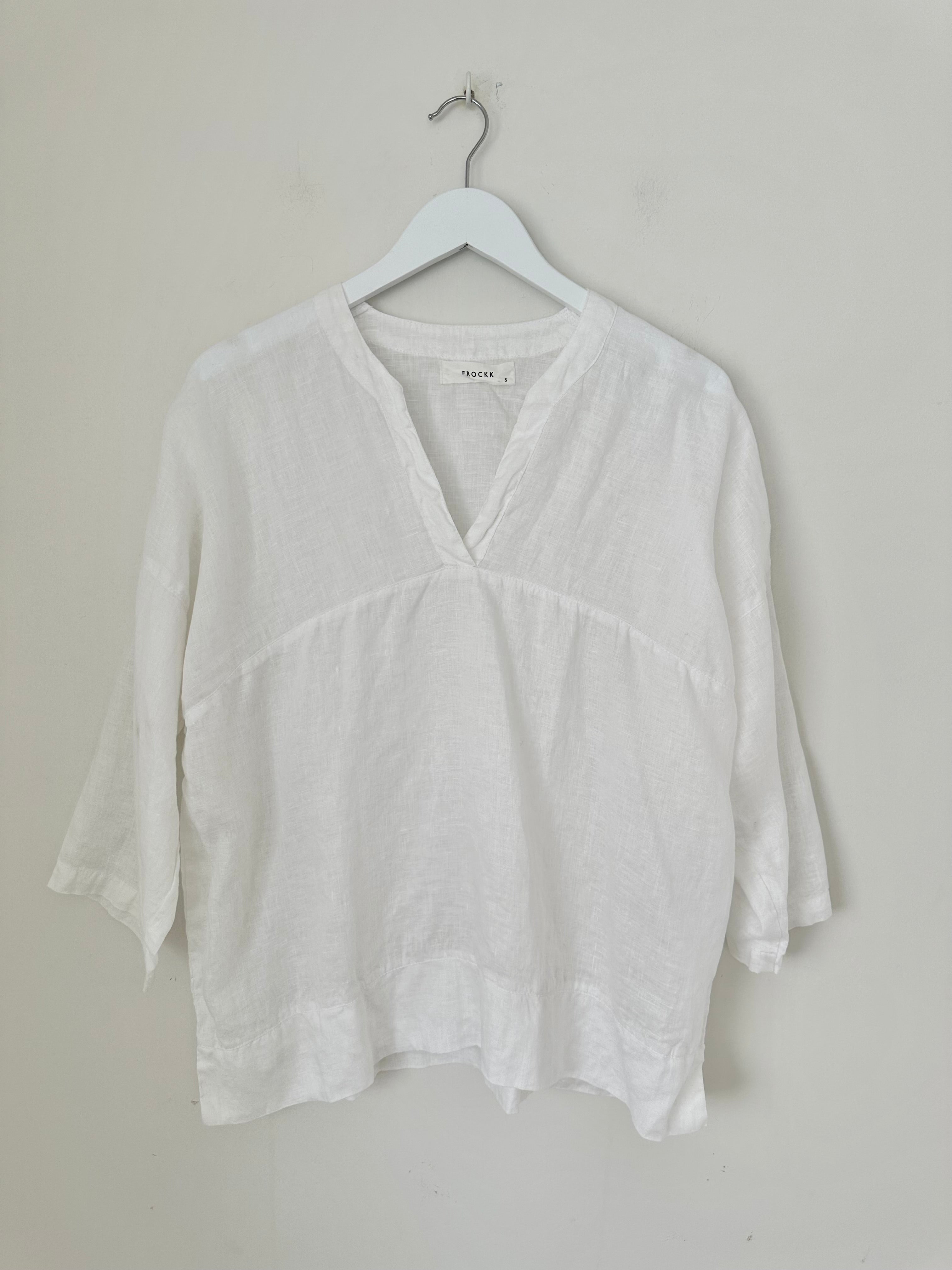 francis top - white linen
