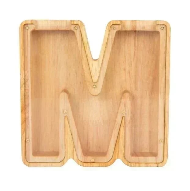 (🔥Summer Hot Sale Now-50% Off) Personalized Wooden Letter Piggy Bank - FREE SHIPPING