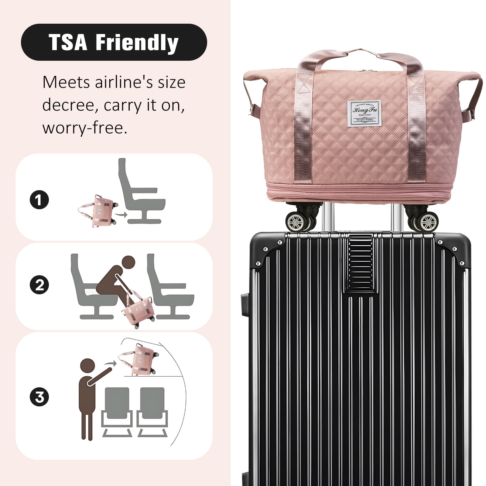 Expandable Rolling Travel Bag
