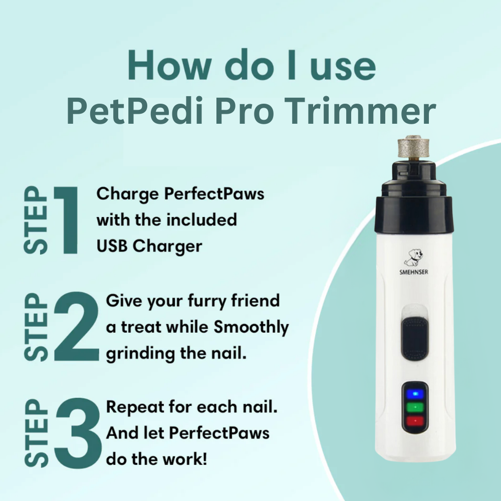 PetPedi Pro Trimmer (FREE 5 Grinder Heads Included)